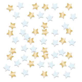 Arctic Blue & Gold Stars Confetti