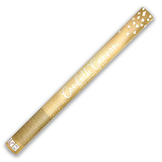 Metallic Gold Love Hearts Confetti Cannon
