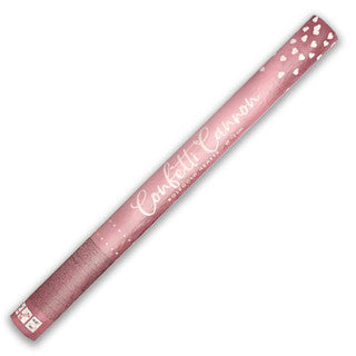 Metallic Rose Gold Love Hearts Confetti Cannon
