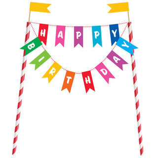 Happy Birthday Rainbow Cake Topper