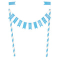 It's A Boy Blue Bunting Cake Topper