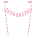 It's A Girl Pink Bunting Cake Topper