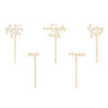 5 Wooden Buffet Allergen Signs