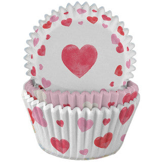75 Heart Cupcake Cases