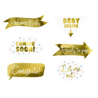 6 Baby Shower Photo Booth Props