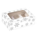 Silver Snowflake Cupcake Box