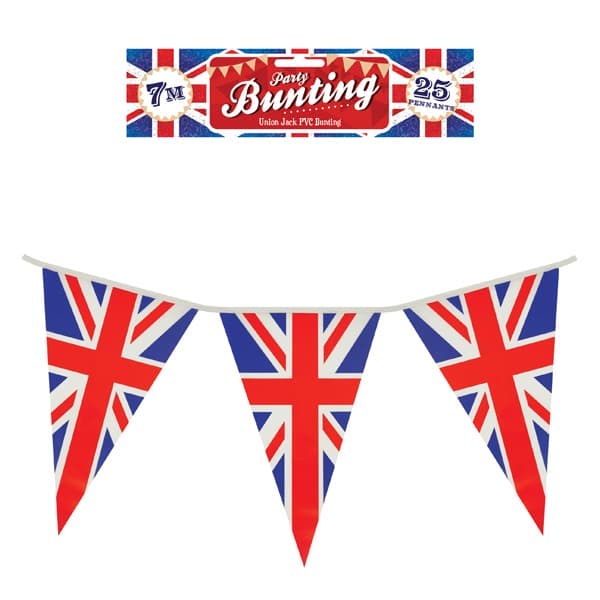 20ft Union Jack Rayon Triangular Bunting