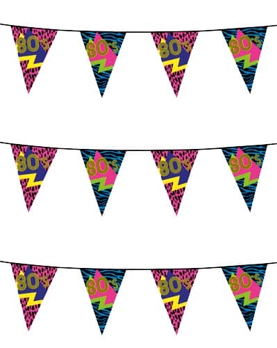 6m Jumbo 80s Party Bunting
