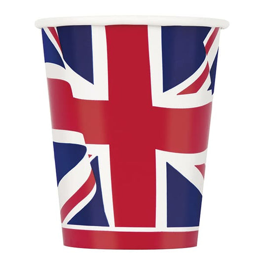 8 Union Jack Paper Cups