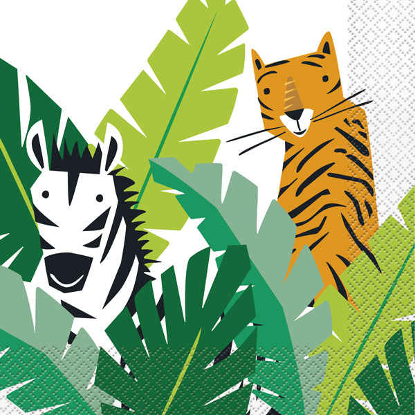 16 Animal Safari Paper Napkins