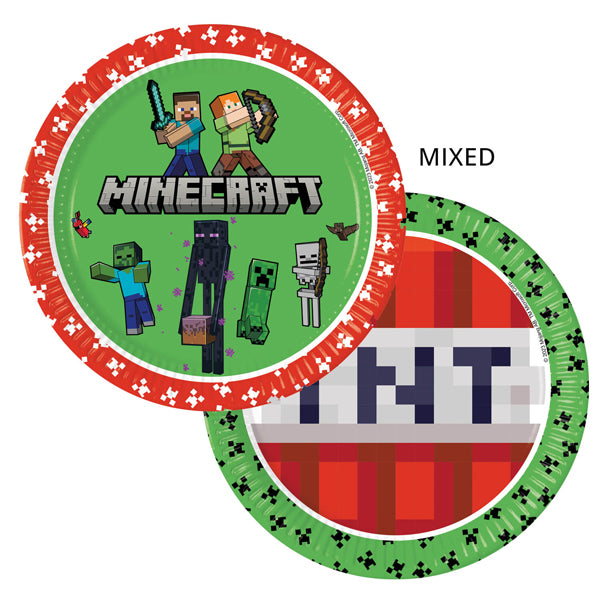 8 Minecraft Party Paper Plates