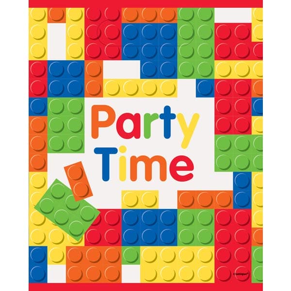 8 Happy Birthday Building Blocks Party Lootbags