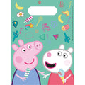 6 Peppa Pig Messy Play Plastic Party Bags