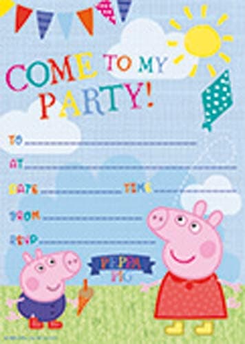 20 Pepper Pig Party Invitations