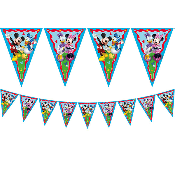 Mickey Mouse Rock The House Triangle Flag Banner