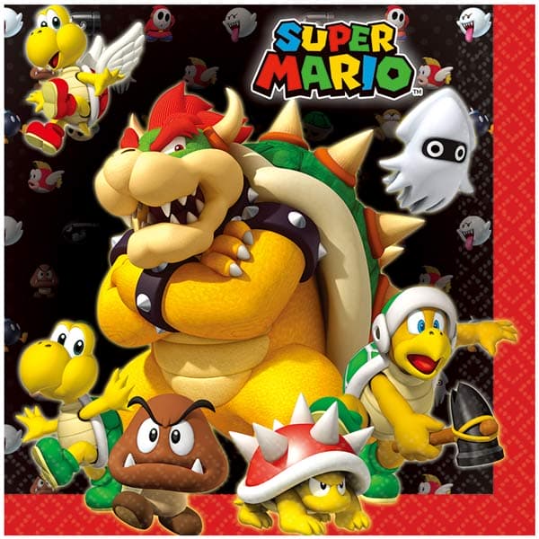 16 Super Mario Paper Napkins