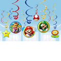 12 Super Mario Swirl Decorations