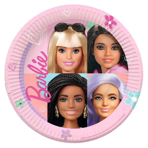8 Barbie Sweet Life Party Pper Plates