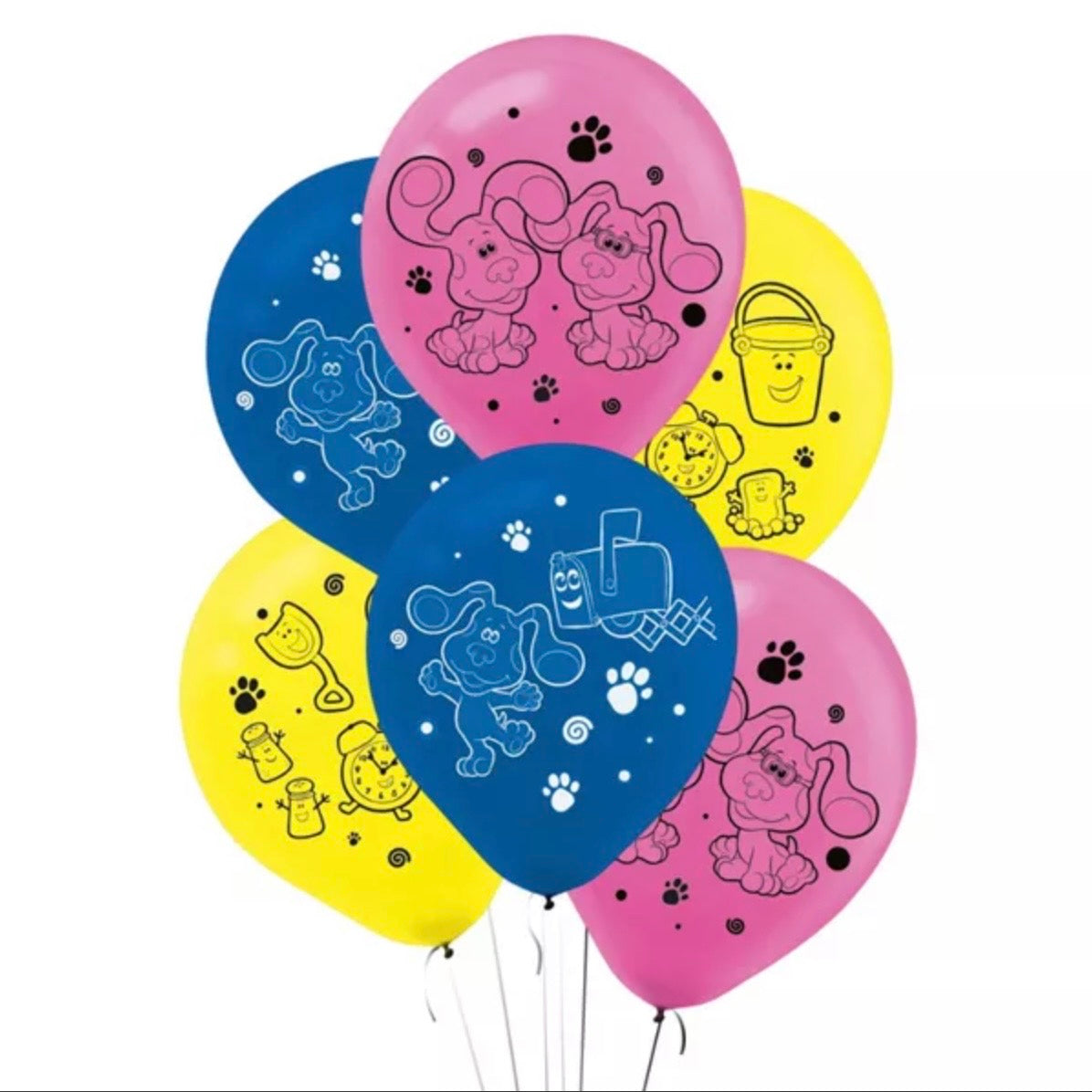 6 Blues Clues 11” Latex Balloons
