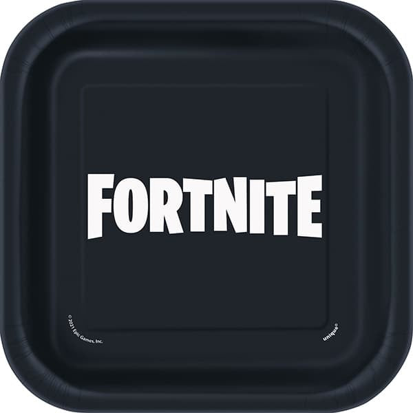 8 Fortnite Square Paper Plates