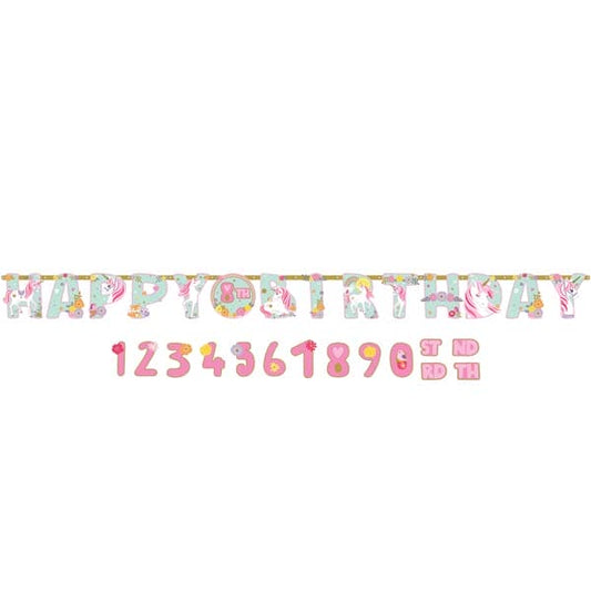 Magical Unicorn Jumbo Letter Banner