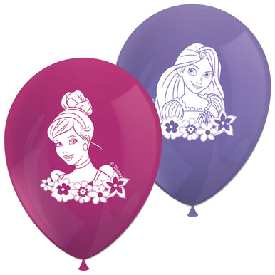8 11" Princess Live Your Story Latex Balloons
