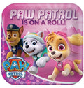 8 Paw Patrol Pink Paper Plates