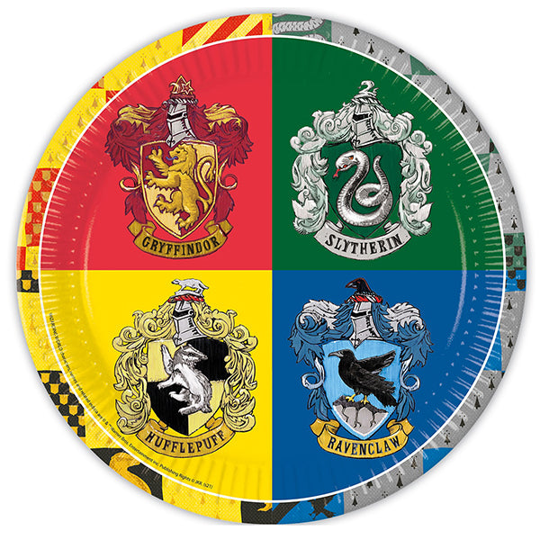 8 Harry Potter Hogwarts House Party Paper Plates
