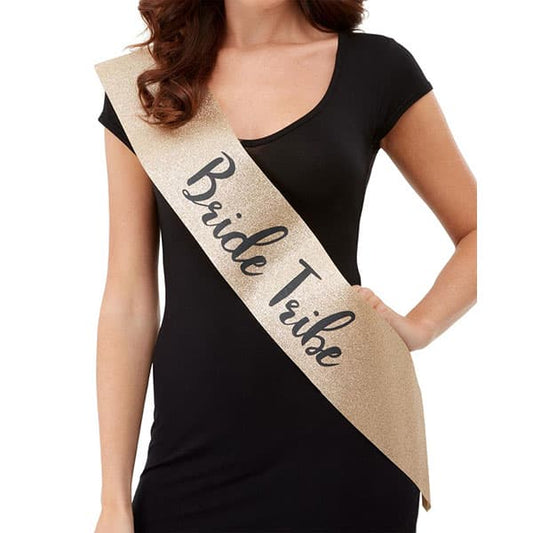 Deluxe Glitter Bride Tribe Sash
