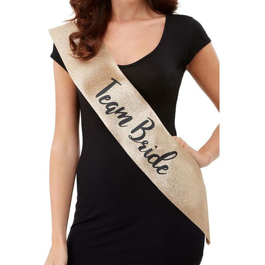 Deluxe Glitter Team Bride Sash