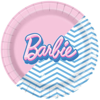 8 Barbie Style Paper Plates