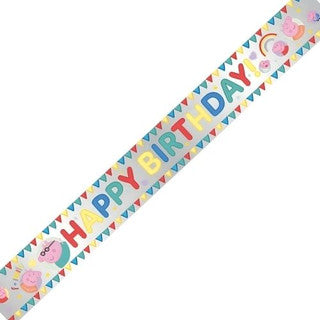 6ft Peppa Pig Happy Birthday Foil Banner