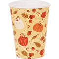 6 Pumpkins & Acorns Autumnal Paper Cups