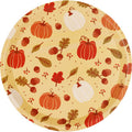 6 Pumpkins & Acorns Autumnal Paper Plates