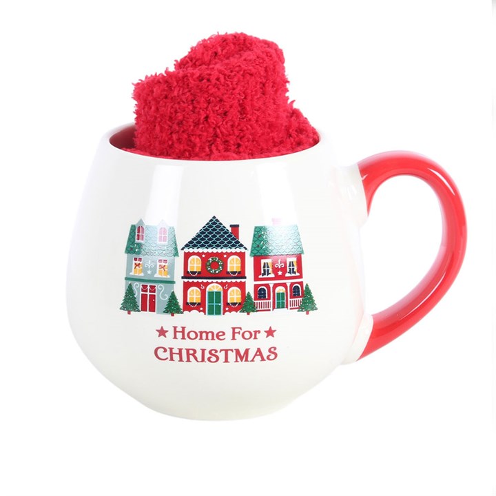 Home for Christmas Mug and Socks Set