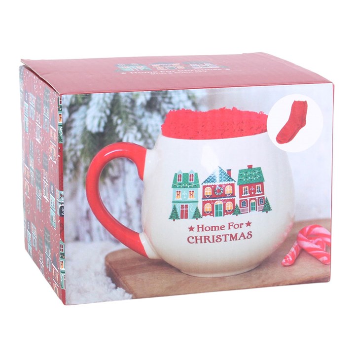 Home for Christmas Mug and Socks Set