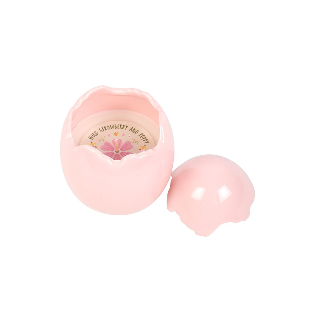 Wild Strawberry & Poppy Egg Shaped Candle