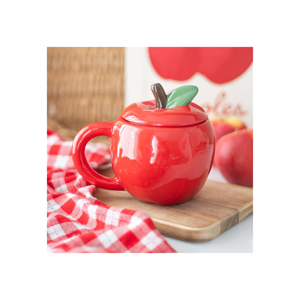 Apple Shaped Lidded Mug