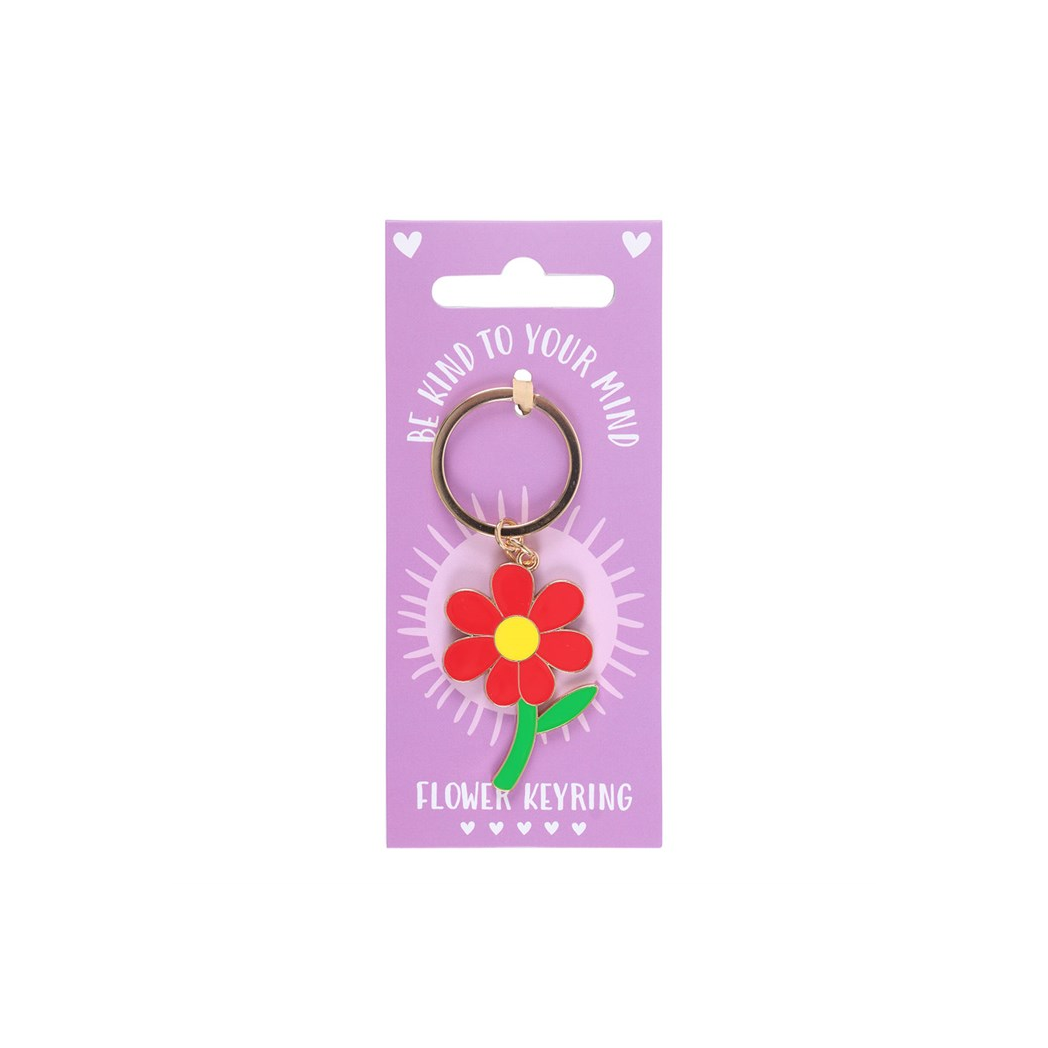 Be Kind to Your Mind Flower Keyring